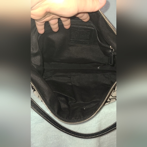 Coach Black and Gray Monogram Shoulder Bag - Picture 13 of 14
